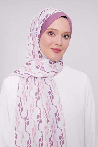 Levidor Rose geometric pattern mono shawl