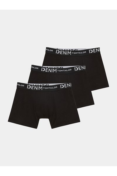 Tom Tailor Denim Men's Set of 3 Boxers 1038850 Black