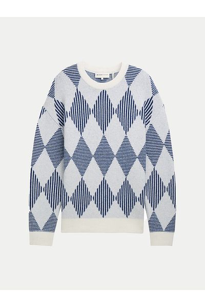 Tom Tailor Denim Pulover bărbătesc 1043026 albastru