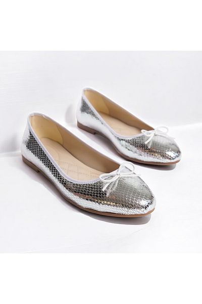 runa shoes Crocodile Shiny Ballerina