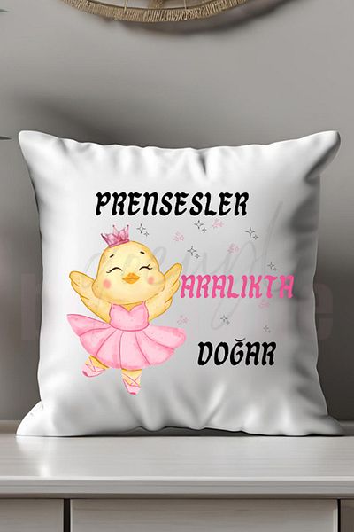 qoeuyl boutique Princesses Are Born in the Kitchen Printed Gift Satin Mini Decorative Pillow
