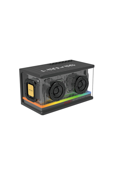 Lenyes S839 RGB Işıklı Taşınabilir TWS Bluetooth Hoparlör v5.2 Siyah