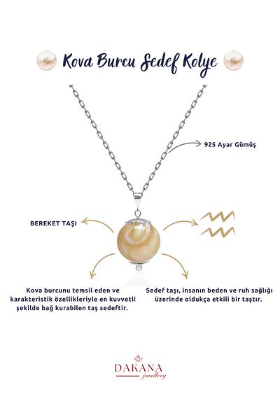 DAKANA JEWELLERY Certified Natural Stone Aquarius Silver Necklace