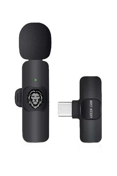 Green Lion Solo Wireless Microphone with Adaptive Noise Reduction, 360° Surround Sound, Highly Sens