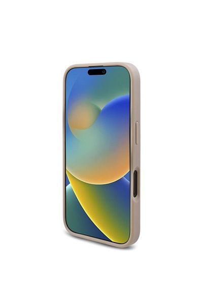 Guess Case for iPhone 16 Plus - Guess Hardcase 4G Triangle Metal Logo (GUHCP16MPG4GPH) - White