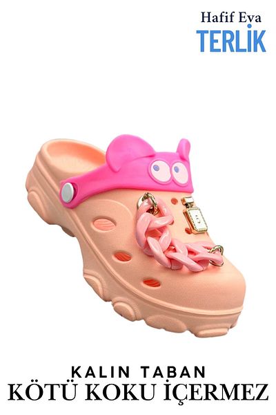 sermoda Eyeglasses Pattern Chain Eva Girl Child Beach Pool Slippers Sabo Slippers Puppy Mouth