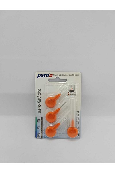 TechTic Orange Color Flexi Rubber Interface Orthodontic Bridge Implant Brush Interdental Toothbrush 1079