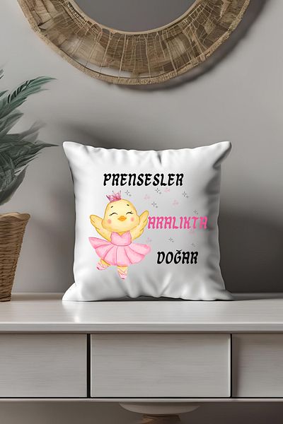 qoeuyl boutique Princesses Are Born in the Kitchen Printed Gift Satin Mini Decorative Pillow