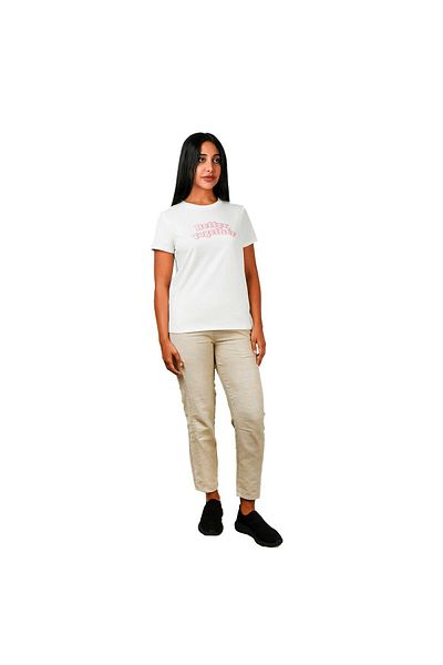 Giordano Women's Comfort Print Cotton Jersey Short Sleeve Tee