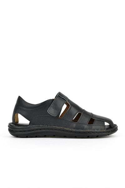 Ziya , Ανδρικά πέδιλα Comfort από γνήσιο δέρμα 1511052Z5064 Μαύρο