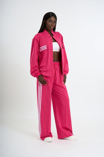 HANIQA Striped Cardigan Tracksuit Set
