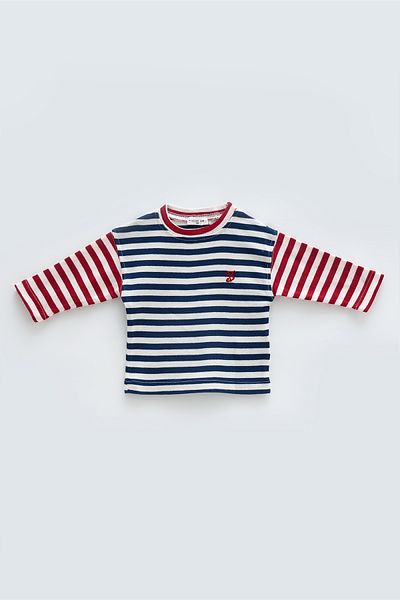 Atelier Babbi Tricou cu maneca lunga / dungi bleumarin