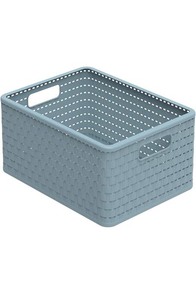 Rotho Cutie de depozitare Country plastic albastru 18 L 36.8 x 27.8 x 19.1 cm, Rotho