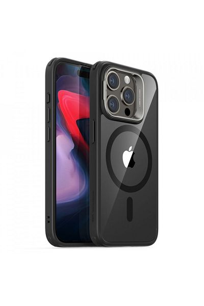 ESR Case for iPhone 15 Pro - ESR Classic Hybrid HaloLock Kickstand - Clear Black
