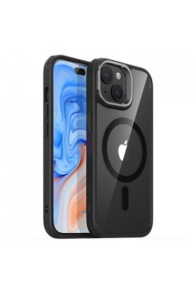 ESR Case for iPhone 15 Plus - ESR Classic Hybrid HaloLock Kickstand - Clear Black
