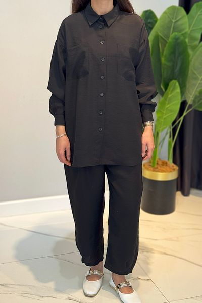 Nuss Shirt Pants Suit 1046 Black