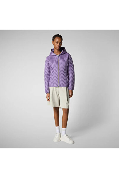 SAVE THE DUCK Kadın Kapüşonlu Mont Mor - Melody