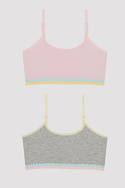 Penti Girl's Colorful Wave 2-Piece Crop Top