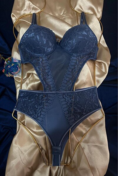 Vera Vibe Beyaz Dantelli Dolgulu Bodysuit Babydoll