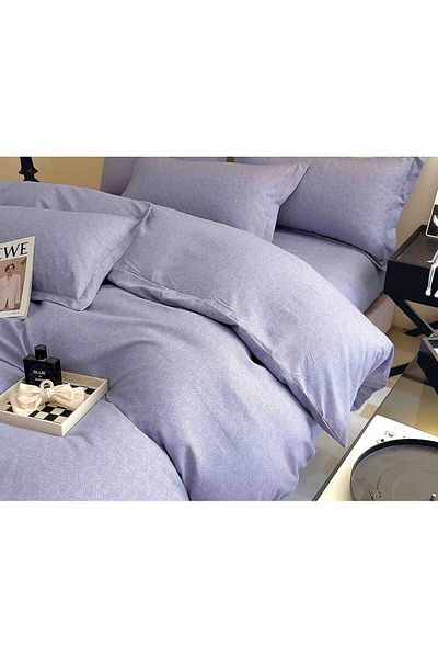 JOJO Elegant 6-Piece Linen Set with Fine Cotton Elastic, Bed Sheet 180x200cm, 2-Person Bed