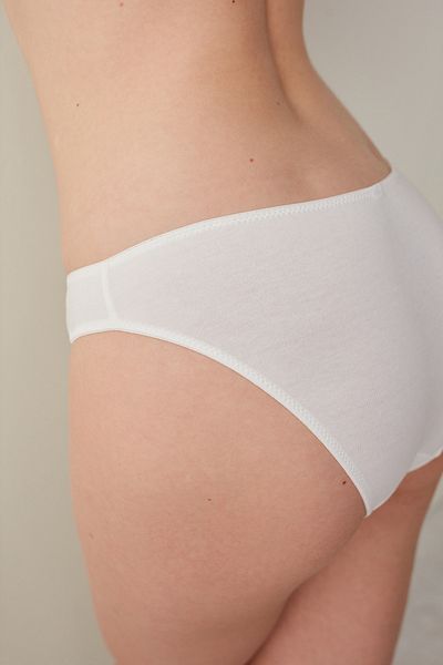 Penti White Cotton Basic Slip Panties