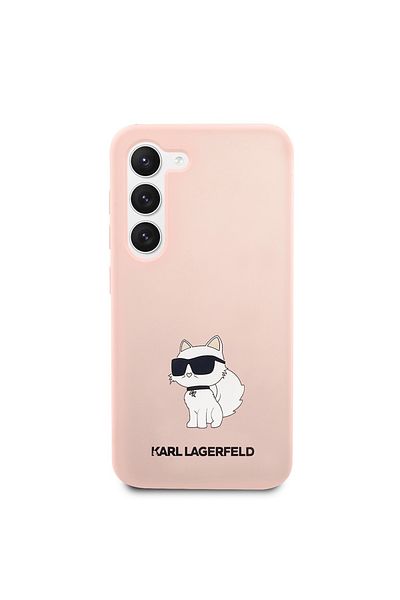 Karl Lagerfeld Case for Samsung Galaxy S23 Plus - Karl Lagerfeld Silicone (KLHCS23MSNCHBCP) - Pink Choupette