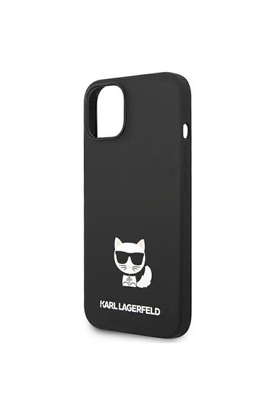 Karl Lagerfeld Case for iPhone 14 Plus - Karl Lagerfeld Silicone (KLHCP14MSLCTBK) - Choupette Body