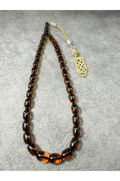 Jewel Copper Kazaz Tasseled Fire Amber Rosary