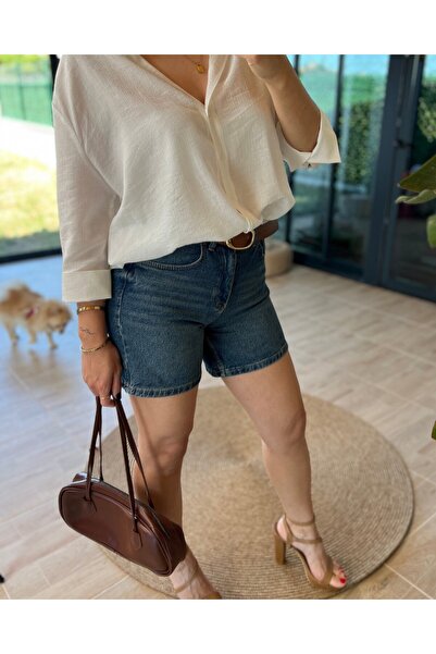 unique rain Kadın Şehir Stili Kot Şort