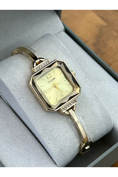 miaroza Cut Glass Gold Women's Wristwatch Zircon Stone Bracelet