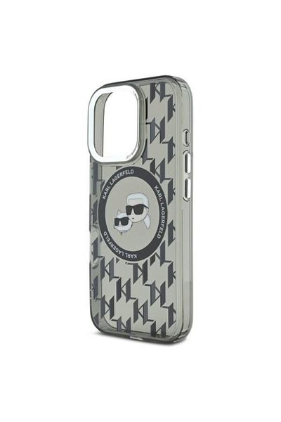 Karl Lagerfeld IPhone 16 Pro Max Case - Karl Lagerfeld IML MagSafe (KLHMP16XHMCKMHK) - Monogram Karl&Choupette Head