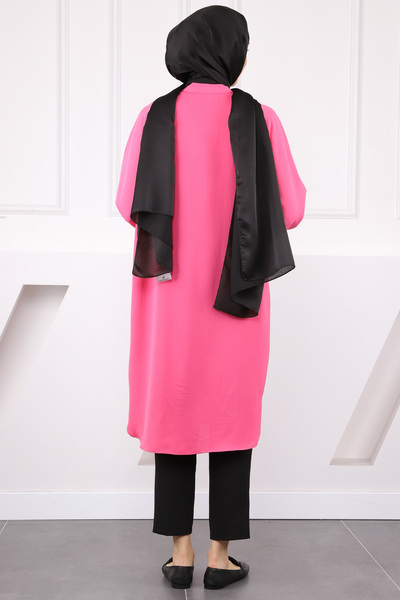 İmajButik Fuchsia Sleeves Ribbed Linda Tunic