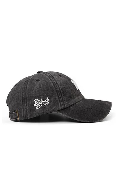 BlackBörk Vintage Baseball Black Cap with Ny Embroidery