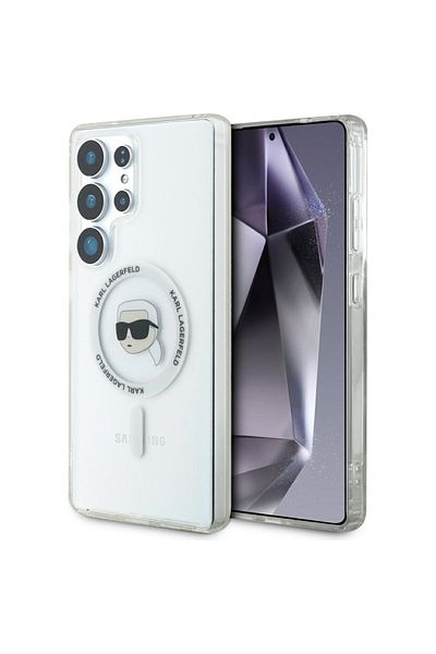 Karl Lagerfeld Case for Samsung Galaxy S25 Ultra - Karl Lagerfeld IML MagSafe (KLHMS25LHLSKIH) - Karl`s Head