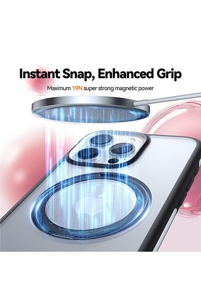 TORRAS Husă pentru iPhone 16 Pro Max - Seria Torras Ostand R Fusion - Neagră