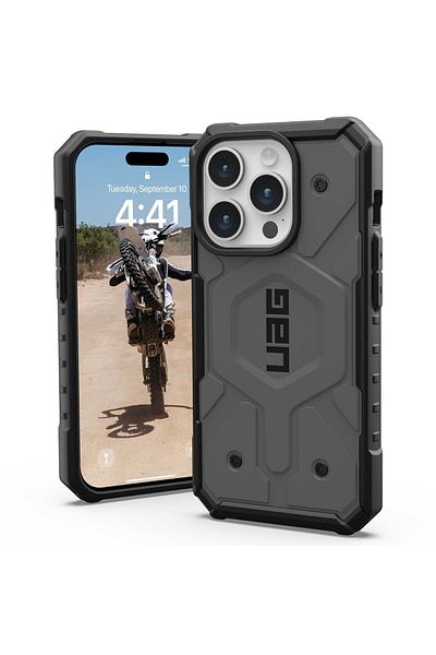 UAG Case for iPhone 15 Pro Max - UAG Pathfinder MagSafe - Silver
