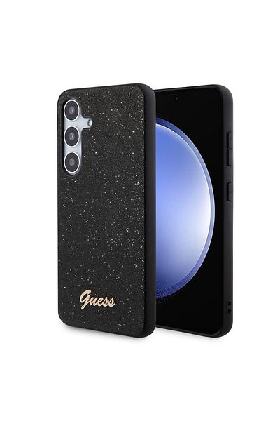 Guess Case for Samsung Galaxy S24 - Guess Glitter Script (GUHCS24SHGGSHK) - Black
