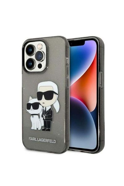 Karl Lagerfeld Case for iPhone 14 Pro - Karl Lagerfeld Hardcase Glitter (KLHCP14LHNKCTGK) - Karl&Choupette