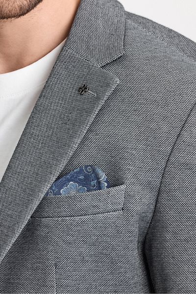 Frappoli Abrines Ανδρικό Μαύρο-Γκρι Βαμβακερό Lycra Stretch Fabric Slim Fit Sports Blazer Jacket