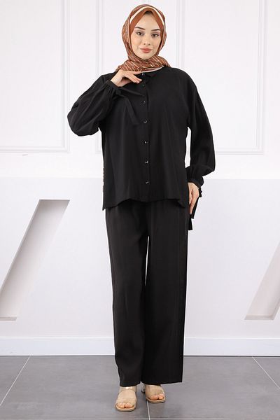 İmajButik Κοστούμι παντελόνι με μαύρο σκίσιμο τουνίκ