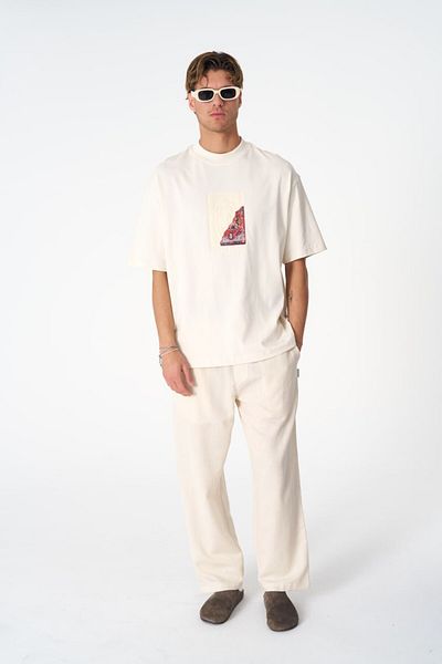 fame-stoned Βίνσεντ Βαν Γκογκ εμπριμέ Unisex 100% βαμβακερό κεντημένο, εμπριμέ εκρού μπλουζάκι