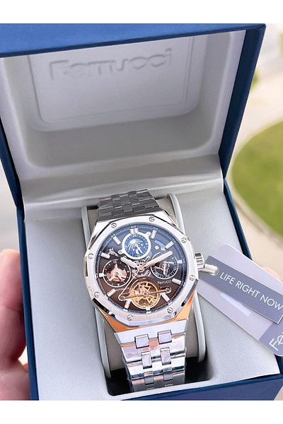 Ferrucci Automatic Steel Cord 3 Atm Water Resistant Special Design Men Wrist Watch Vs.Blkt.0359
