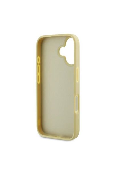 Karl Lagerfeld IPhone 16 case - Karl Lagerfeld Hardcase Leather (KLHCP16SPFMFBKMD) - Gold Metal Signature