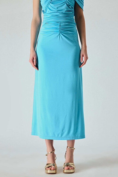 FEVER Büzgü detaylı dökümlü örme etek