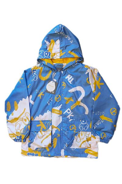 North Boy's Waterproof Raincoat with Lining and Printed Pattern