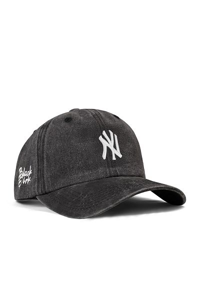 BlackBörk Vintage Baseball Black Cap with Ny Embroidery