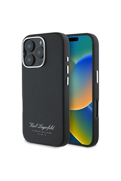 Karl Lagerfeld Iphone 16 Pro Max Case - Hardcase Leather Hotel (KLHCP16XPGWCMKHK) - Rsg