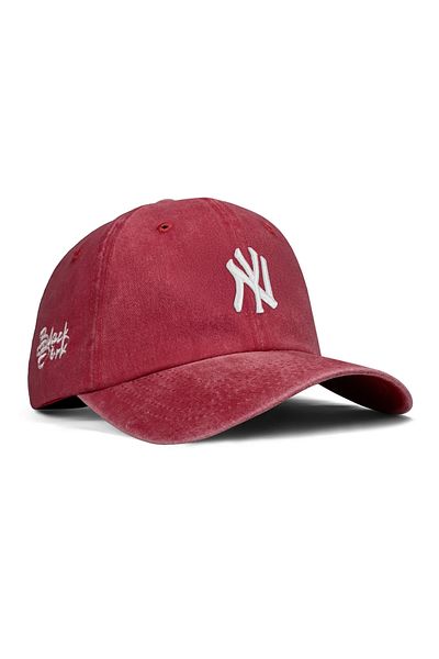 BlackBörk Vintage Baseball Red Cap with Ny Embroidery