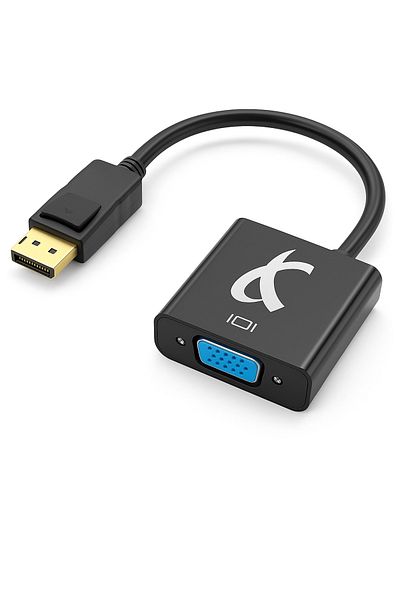 Others Fujishka Dp To Vga Cable Adapter, Displayport To Vga Connector, Compact Design For Laptop – 1.5m