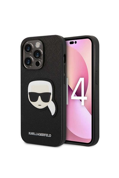 Karl Lagerfeld IPhone 14 Pro Max Case - Karl Lagerfeld Saffiano (KLHCP14XSAPKHK) - Karl`s Head